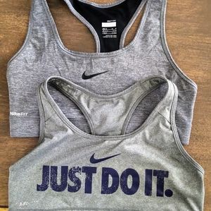 Two NIKE FIT-Dry exercise Sports Tops